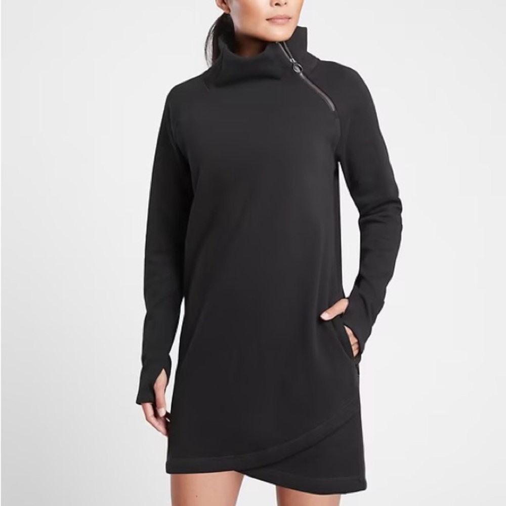Athleta Cozy Karma Asym Sweatshirt Dress